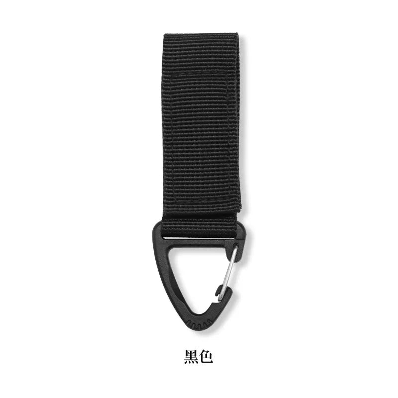 1pc Steel Wire Tactical Automatic Retractable Buckle Rope Camping Supplies Anti-theft Elastic Keychain Carabiner Buckle Rope캠핑용품