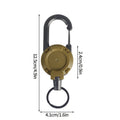 1pc Steel Wire Tactical Automatic Retractable Buckle Rope Camping Supplies Anti-theft Elastic Keychain Carabiner Buckle Rope캠핑용품